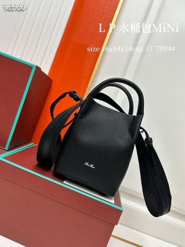 Loro Piano Bale Women's Luxury Black Leather Bag