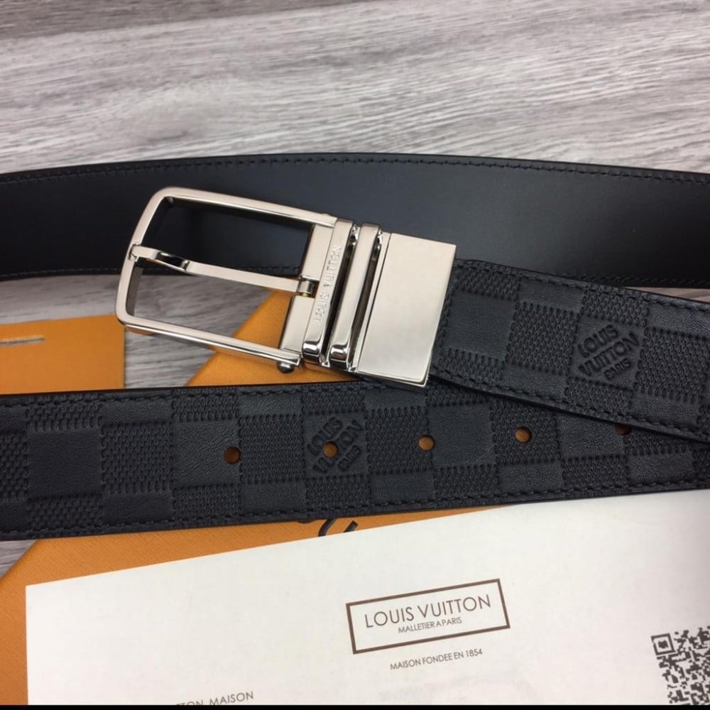 LOUIS VUITTON ブラックレザーベルト LOUIS VUITTON ブラックレザーベルト - メルカリ