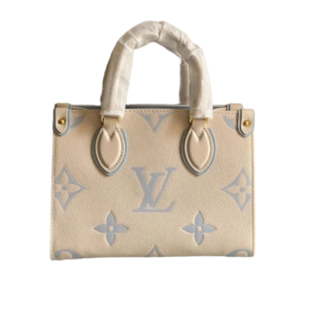 ルイヴィトン Louis Vuitton Onago Women's Bag Grey Beige - E-SEVEN STORE
