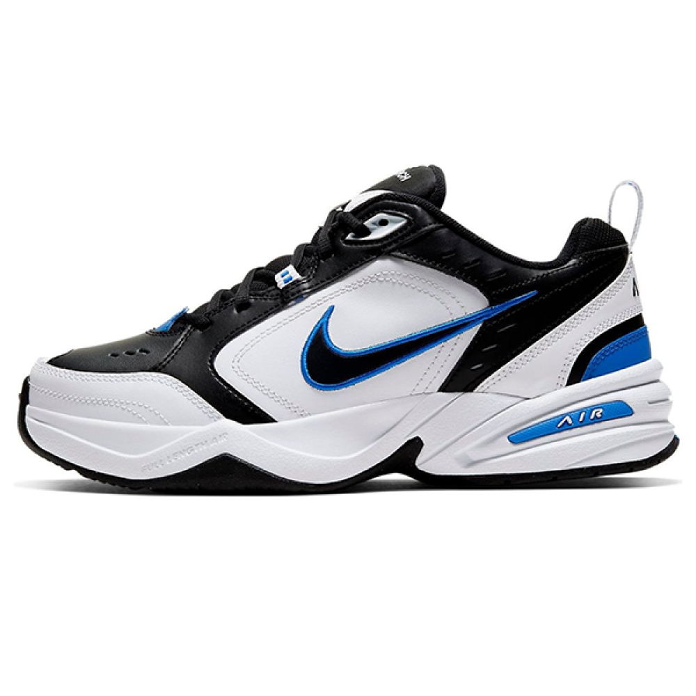 Nike Unisex Air Monarch Sneakers in White, Black and Blue