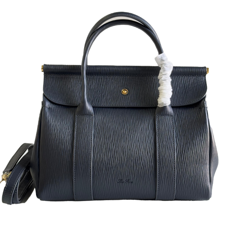 حقيبة للنساء كبيرة لورو بيانا لووم جلد فاخر لون اسود