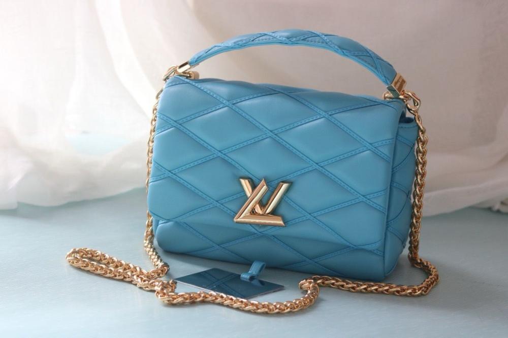 Louis Vuitton G0-14 Women's Quilted Leather Handbag, Blue