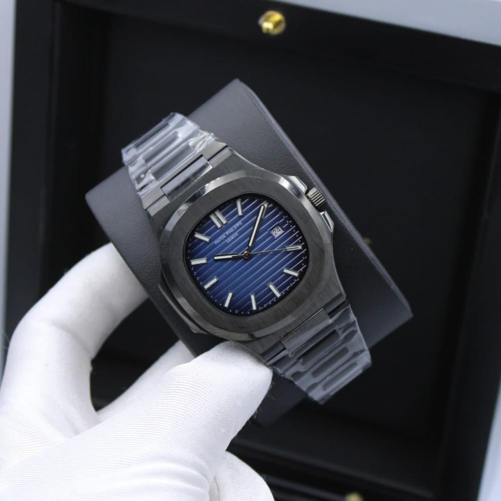 Patek Philippe Nautilus Black and Dark Blue Luxury Watch - E