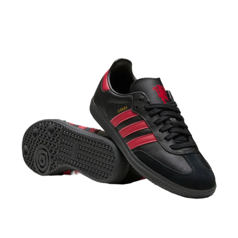 adidas Samba スニーカー ブラック/レッド　26cm Adidas Samba ++++ RARE++++ 10 BLACK LEATHER/SUEDE / RED