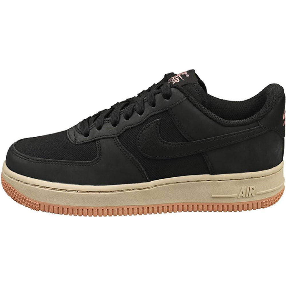 Nike Air Force 1 LX Unisex Sports Shoes, Black, Beige Sole