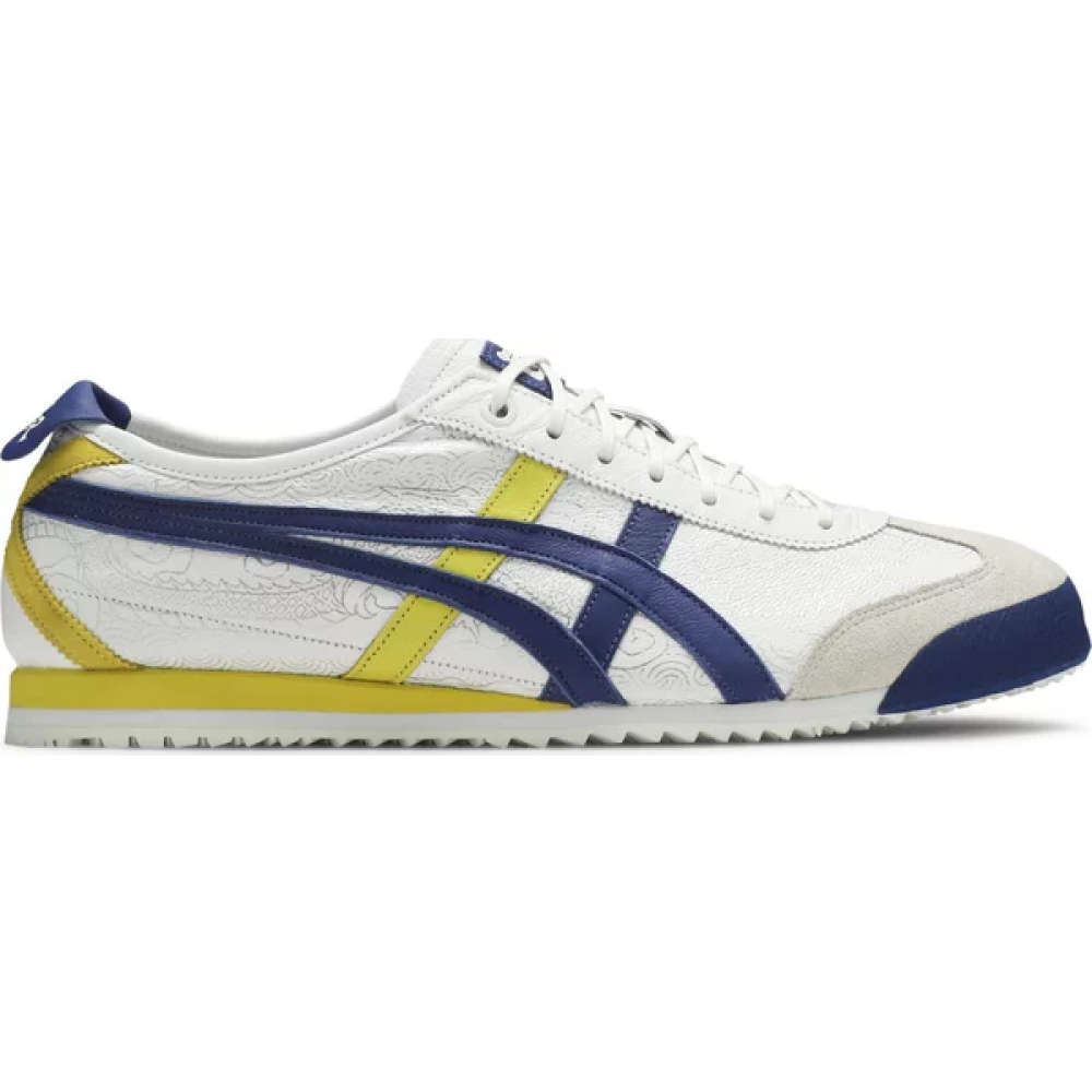 Tiger Mexico 66 SD X Street Fighter White Navy Yellow Stripes