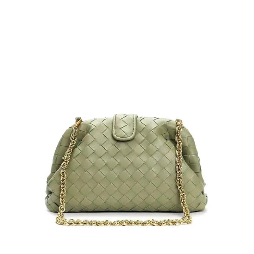 Bottega Light Green Chain Shoulder Bag - E-SEVEN STORE