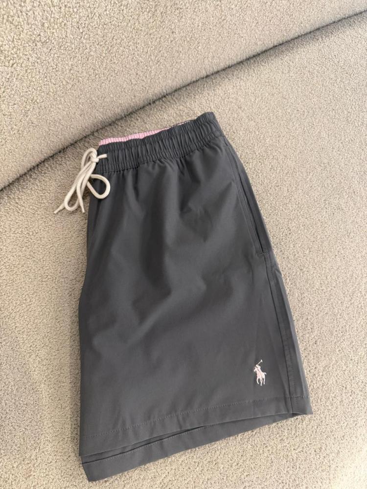 شورت بخصر مطاط للرجال رالف لورين لون رمادي