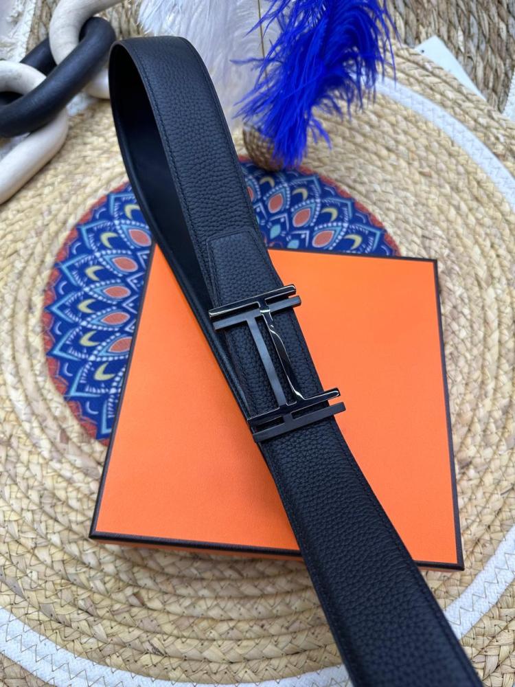 HERMES Hロゴバックル ベルト 黒 新品ベルト エルメス HERMES Hバックル Hロゴ コンスタンス