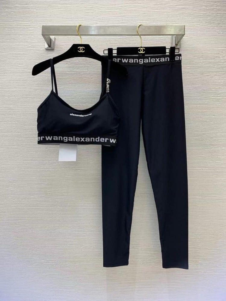 Alexander Wang Women's Sportswear Set High Quality Crop Top with