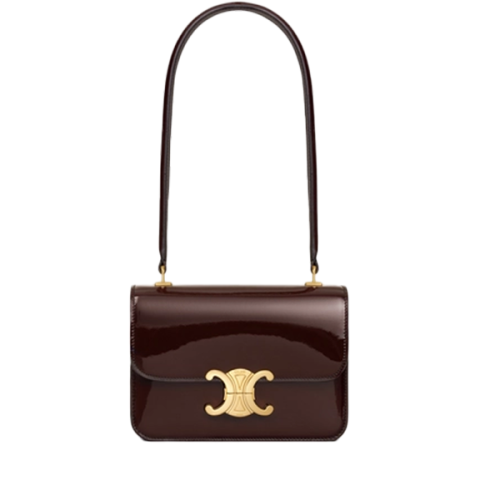 Celine Garance 19cm Flap Bag with Shoulder Strap, Dark Brown