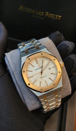 Audemars Piguet Men's Royal Oak Watch, Silver and Gold - E-SEVEN STORE