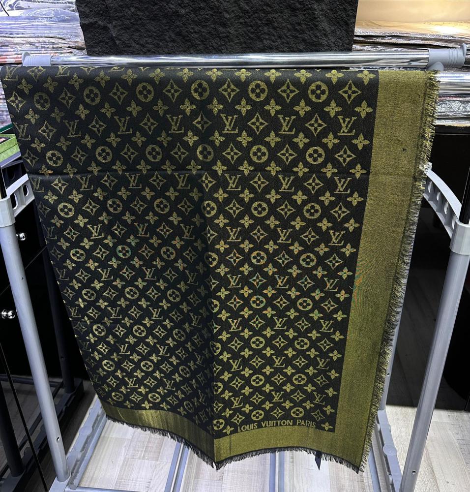 Louis Vuitton Monogram Men's Wide Scarf, Green and Black - E-SEVEN