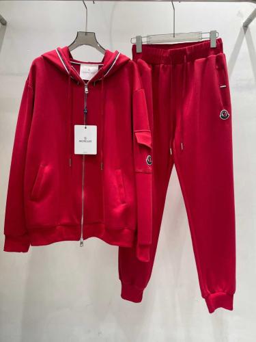 Moncler women's pajama set, red pants and sports jacket | ESEVEN STORE