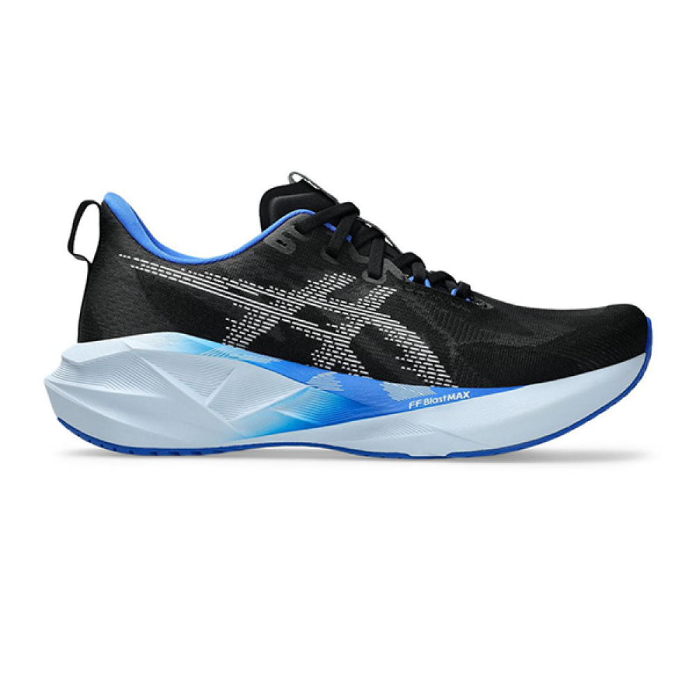 ASICS NOVABLAST 5 BLACK NAVY BLUE CANVAS RUNNING SHOES