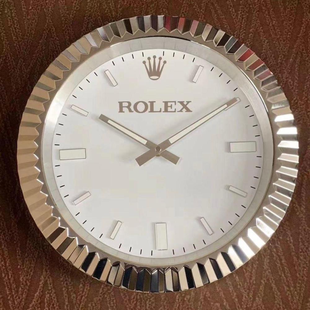 Luxury silver Rolex home watch