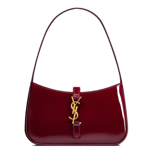 Yves Saint Laurent Burgundy Stylish Hobo Leather Shoulder Bag - E