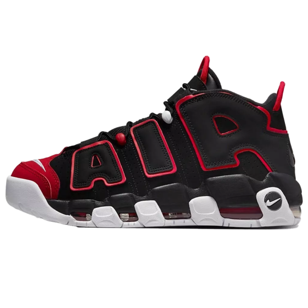 Basket Ball Shoes Nike Air More Uptempo Black Red - E-SEVEN