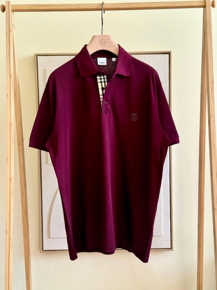 Burberry Men's Plus Size Polo Shirt in Burgundy