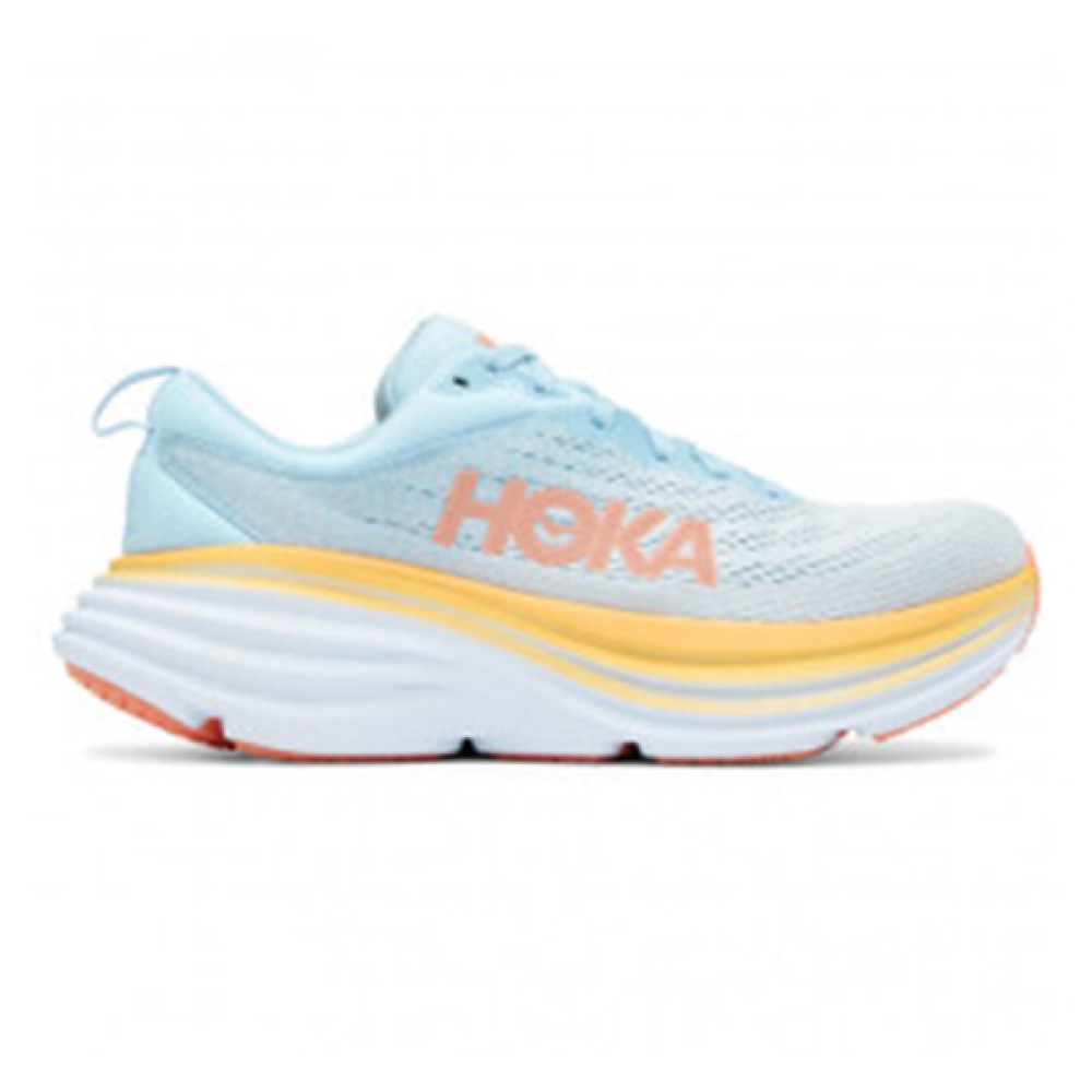 Hoka Bondi8 Unisex Sports Shoes Light Blue Orange - E-SEVEN