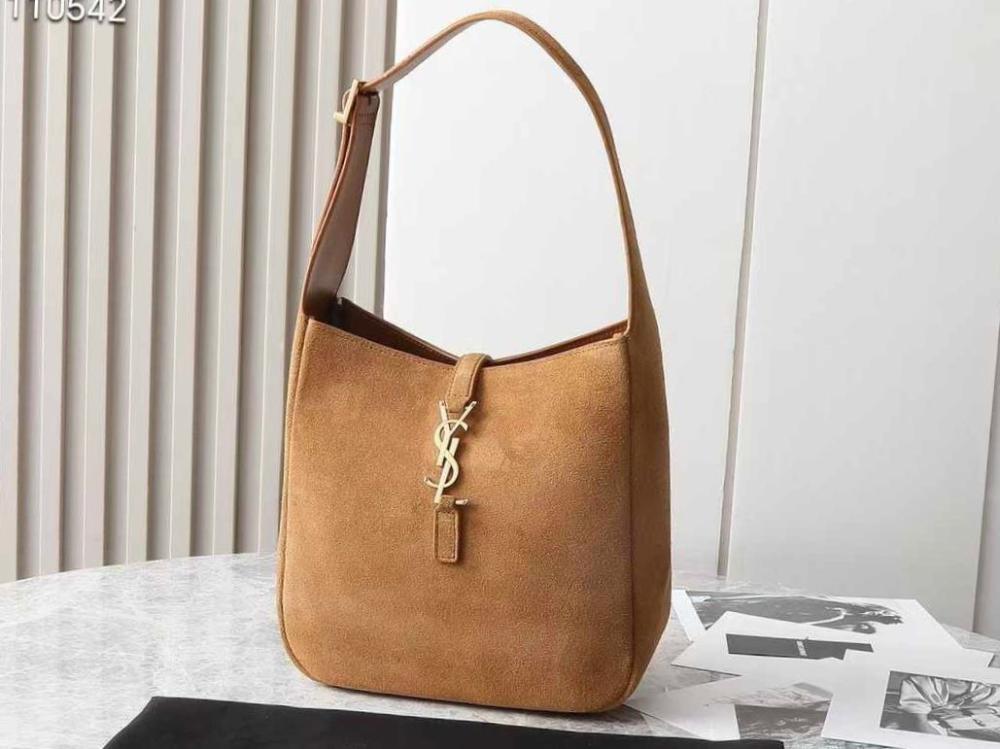 Saint Laurent Le 5 A 7 Supple Brown Shoulder Bag - E-SEVEN STORE