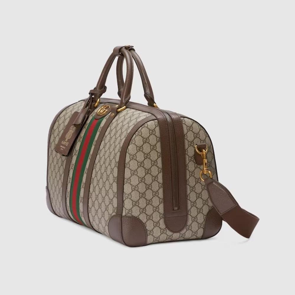 Gucci large beige brown logo travel bag - E-SEVEN STORE