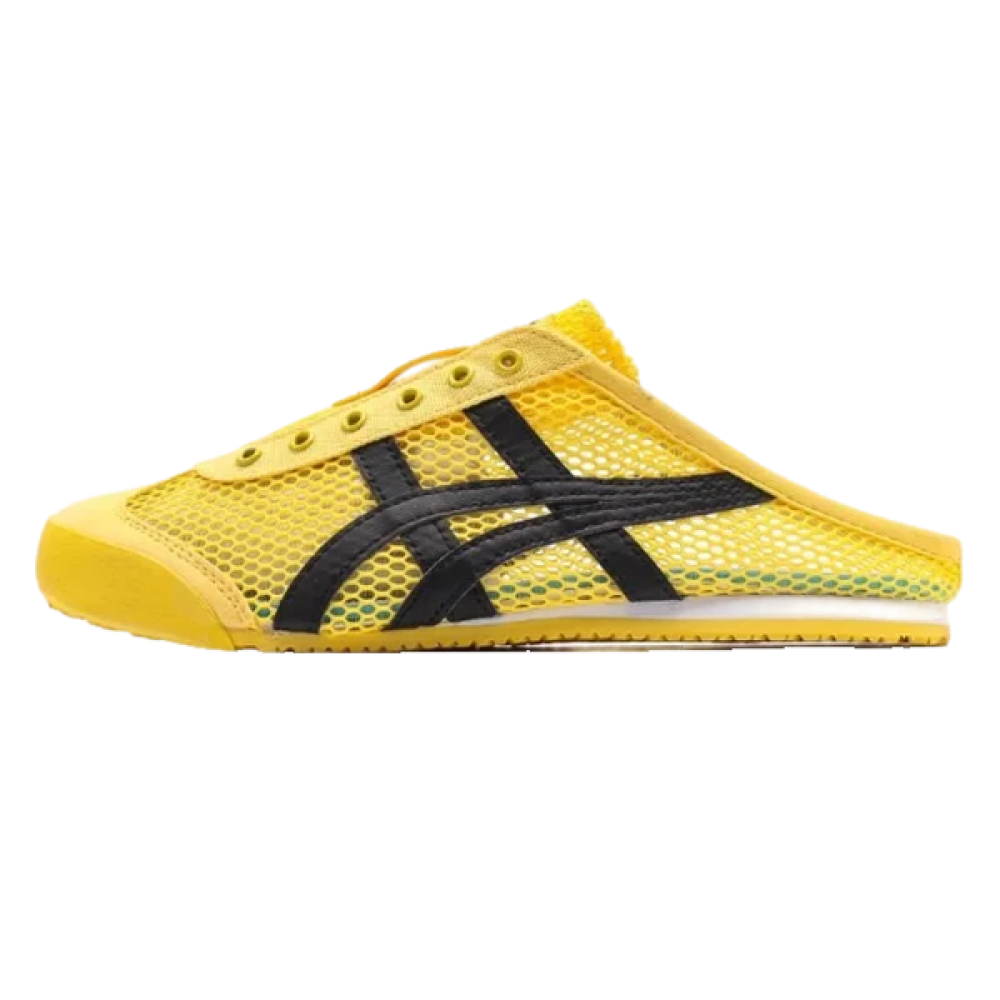 Onitsuka Tiger Mexico 66 Yellow and Black Open Toe Kids Shoes E