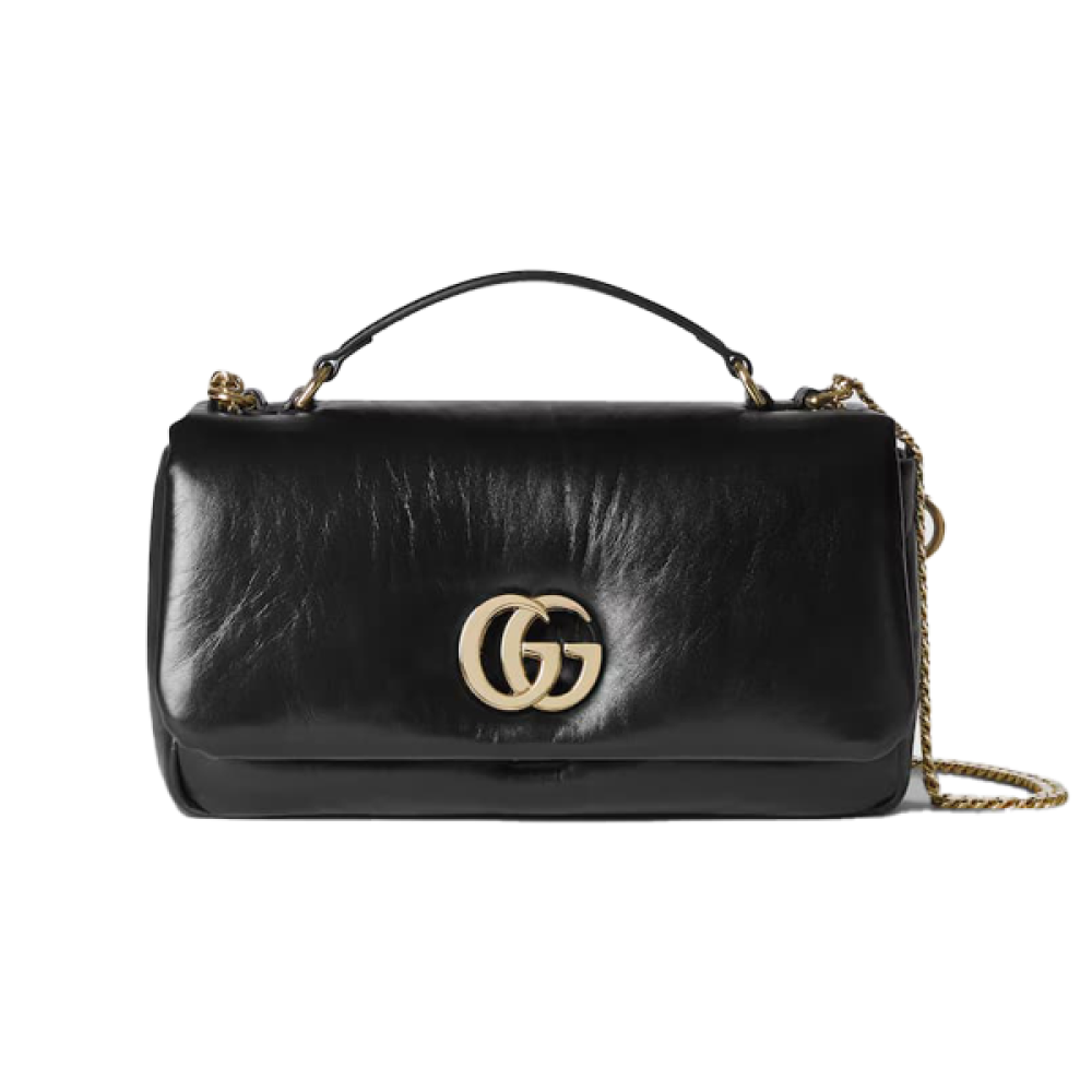 ハンドバッグ GUCCI BLACK LEATHER GG MILANO HANDBAG Gucci - GG Milano leather mini handbag black - The Corner