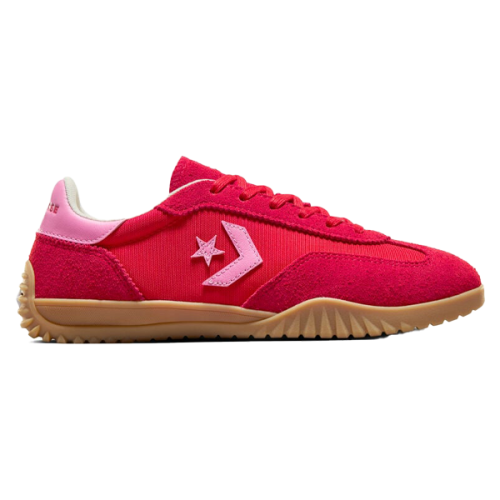 Converse Unisex Run Star Shoes Unisex Red Leather Pink Logo - E