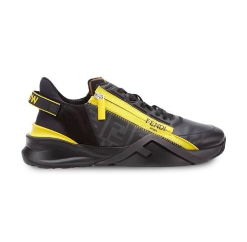 今 話題 の 人気 商品 Flow Men's Fendi Low E - Sneakers Luxury Yellow Black Top ネイルアート用品(筆など)