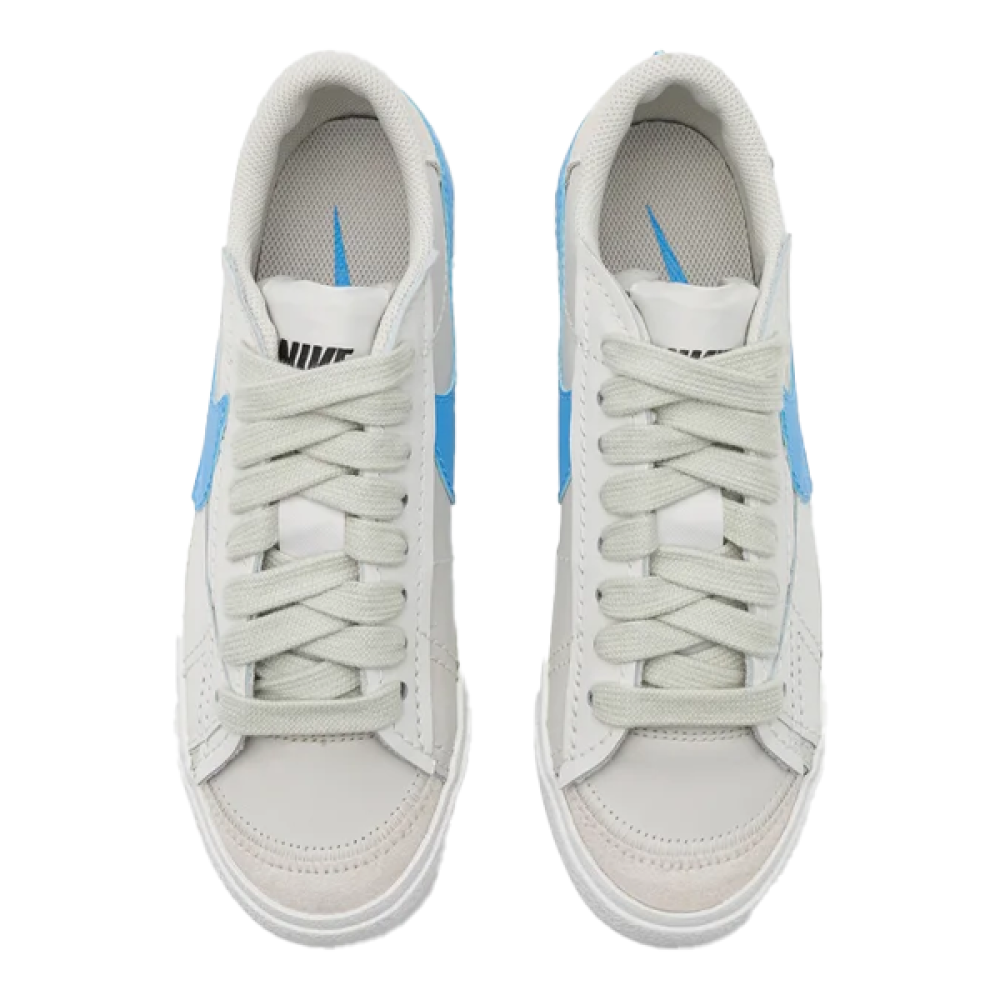 Nike Blazer Low 77 Jumbo Women's Grey Blue Logo Shoe - E