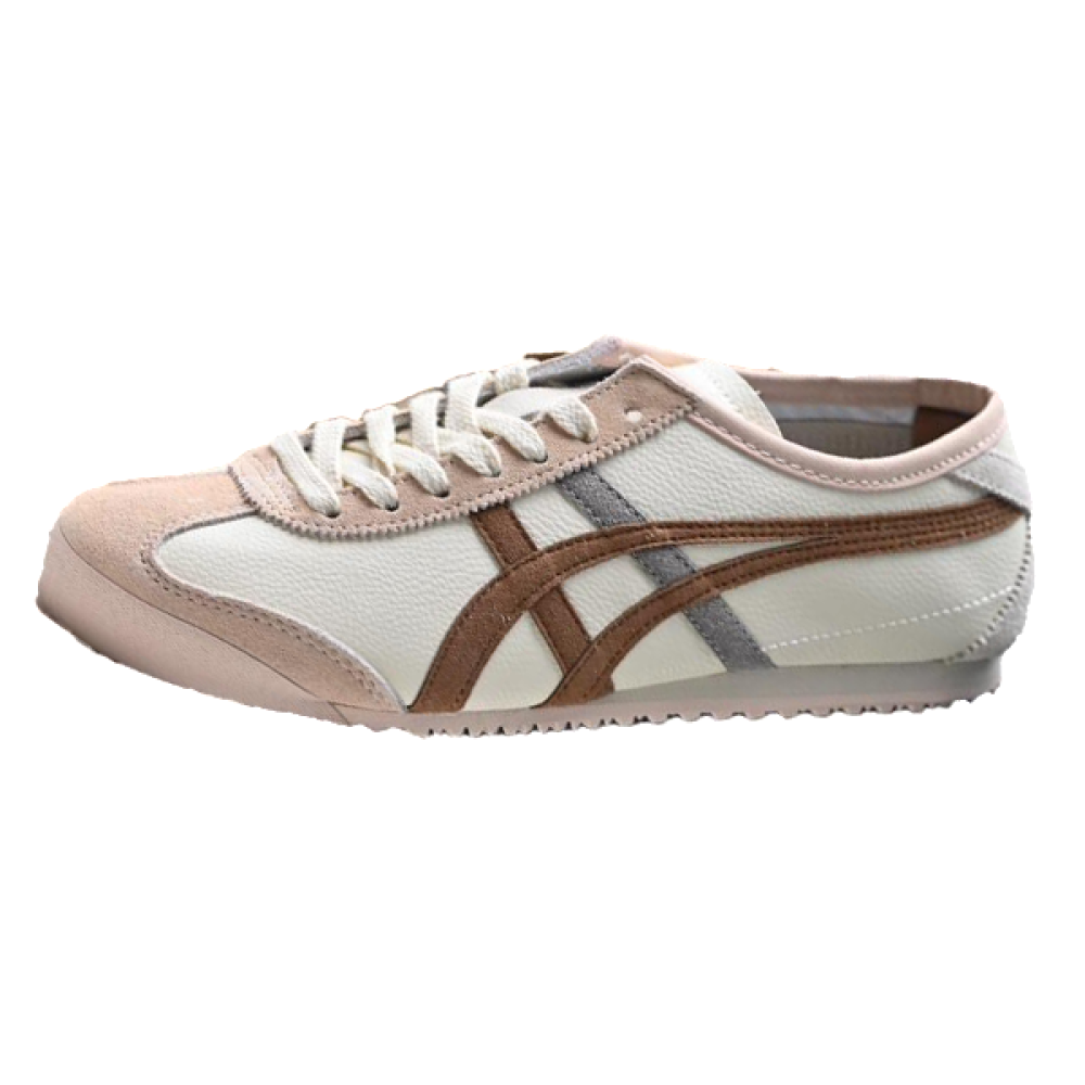 Ken Onitsuka Tiger Mexico 66 Velvet Sneaker Beige Brown and Grey - E