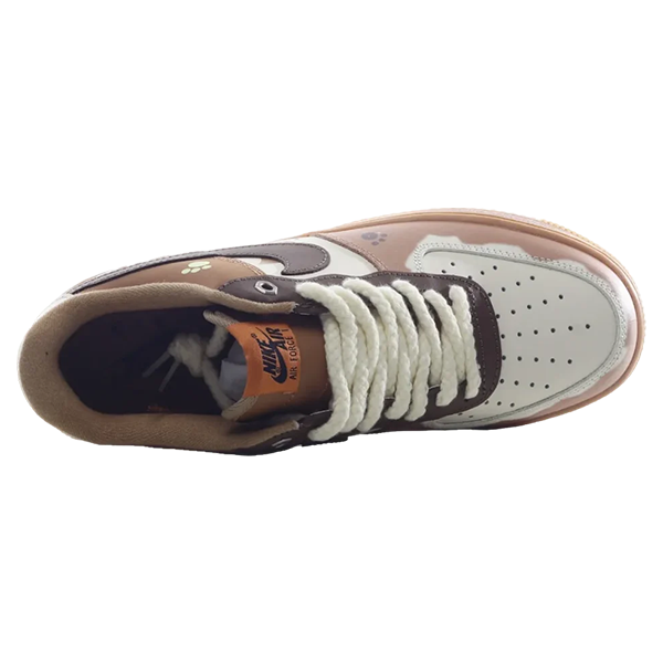 Nike Air Force Distinctive Design Sports Shoes in Honey with