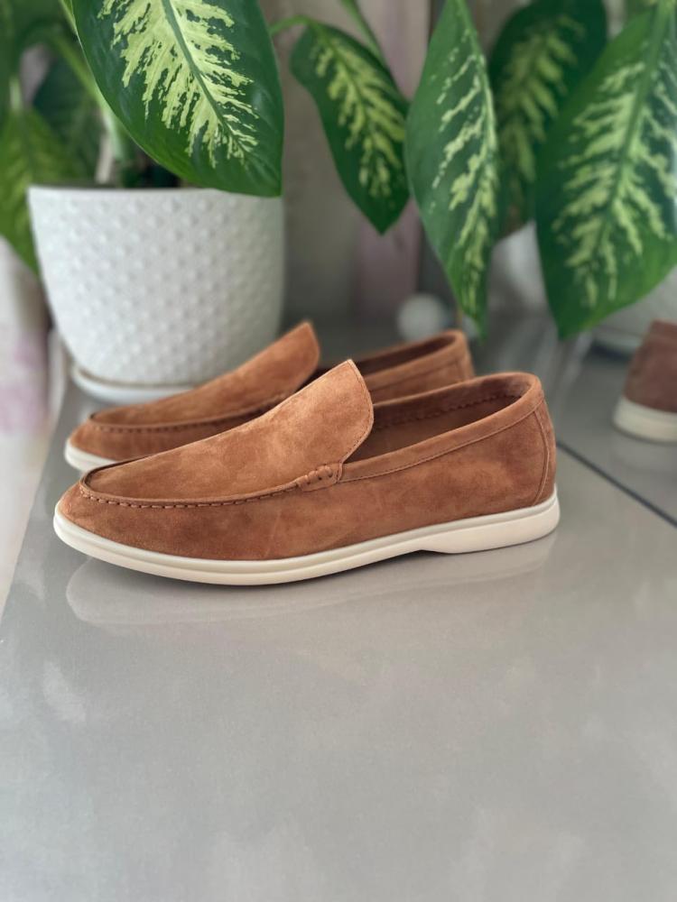 Loro Piana Luxury Honey Leather Men's Loafers - E-SEVEN STORE