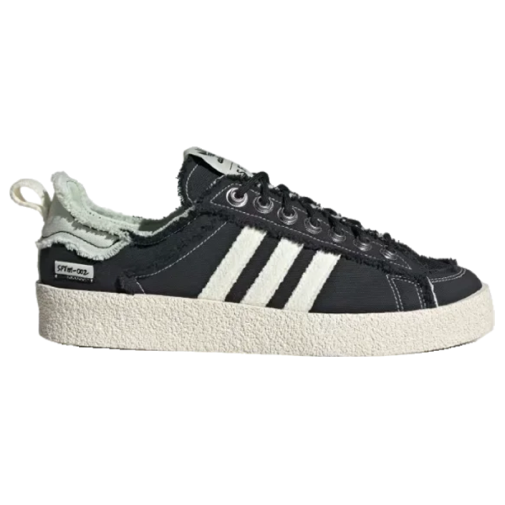 チョコ Adidas Campus Unisex Black White Stripes - E-SEVEN STORE