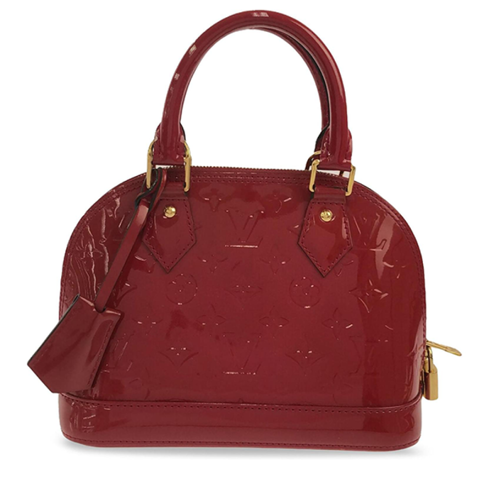 Louis Vuitton Alma Luxury Bag 23cm Shiny Red
