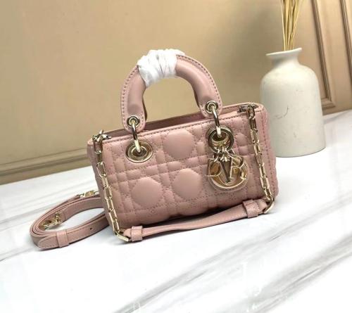 Dior D Joy Micro Top Handle Shoulder Bag in Sophisticated Pink