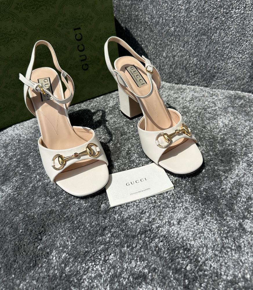 E　2本セット Gucci White Slingback High Heel Sandal - E-SEVEN STORE