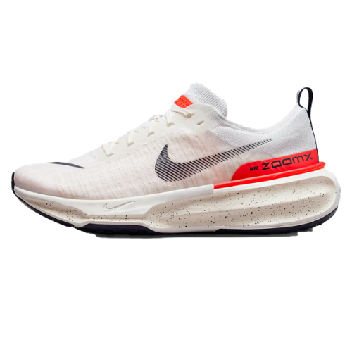 Nike Zoom X Invisible Shoes, White, Blue Sole, White and Red - E