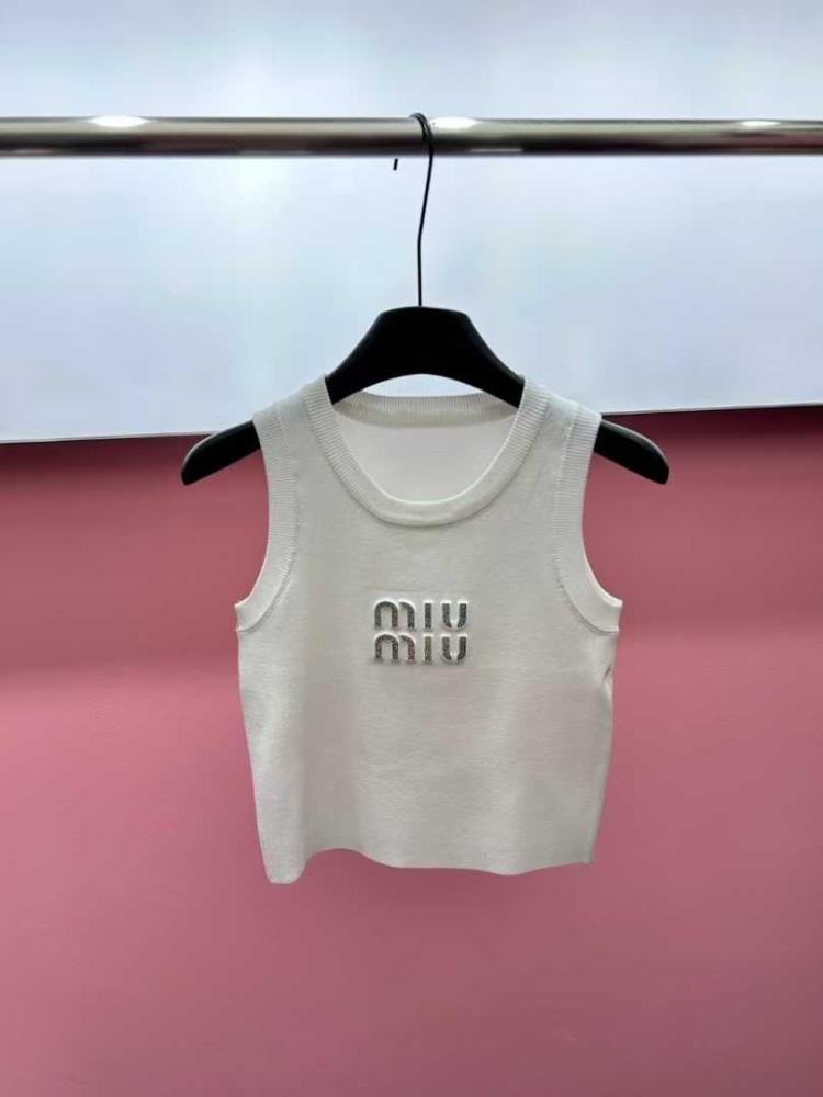 Miumiu Women's White Sleeveless Top