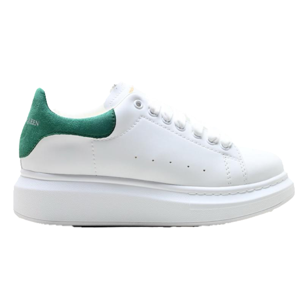 حذاء رياضي بنعل سميك للجنسين الكسندر ماكوين ابيض واخضر