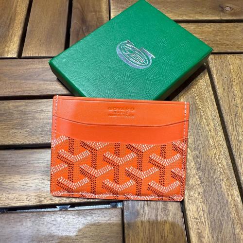 Goyard Orange Card Organizer with Brand Print - E-SEVEN STORE