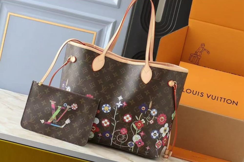 Louis Vuitton x Murakami 36cm Large Monogram Rose Bag Brown