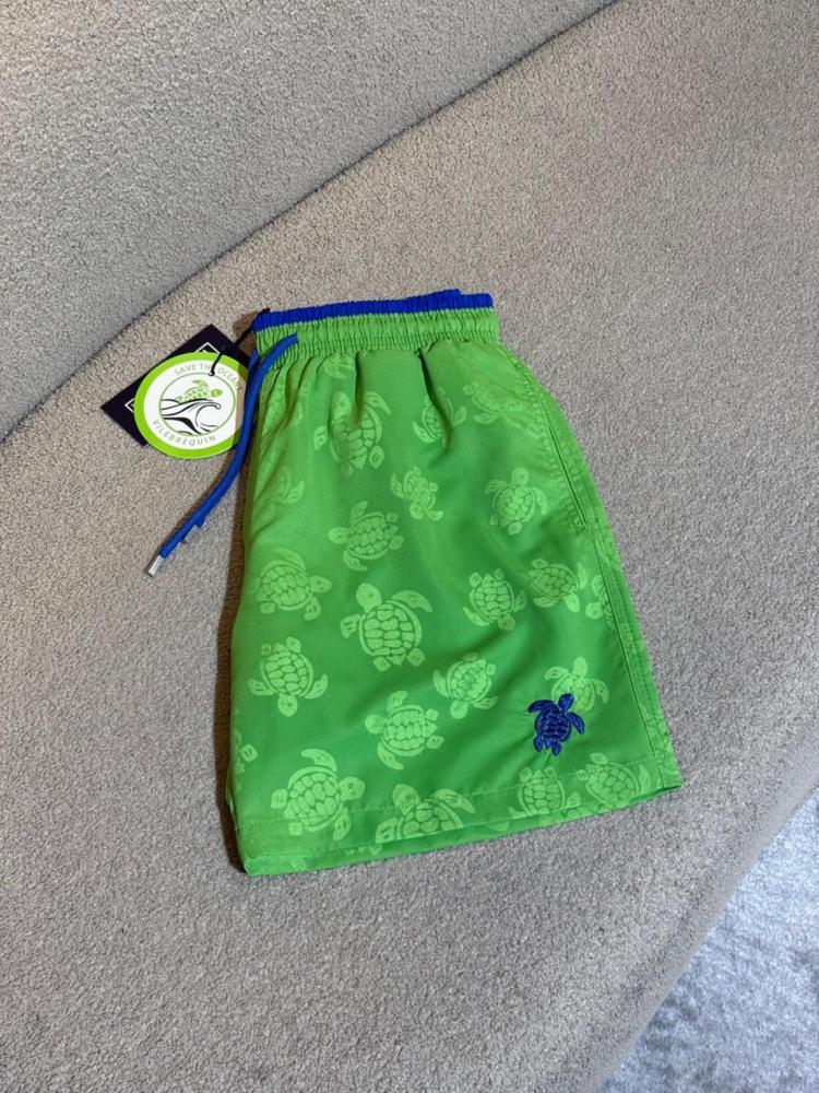 Men's One-Piece Swimsuit Kiwi Green Print Flip-Flops