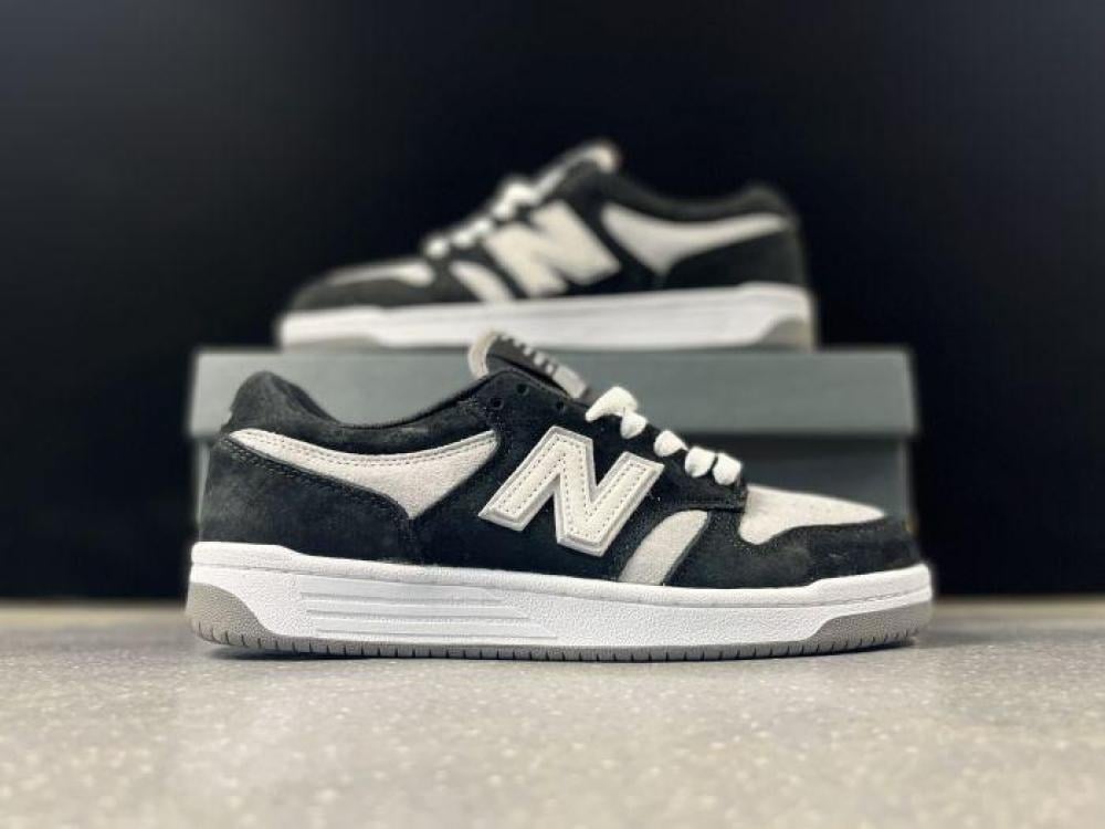 New Balance 480 Running Shoes Black Grey N Logo White - E