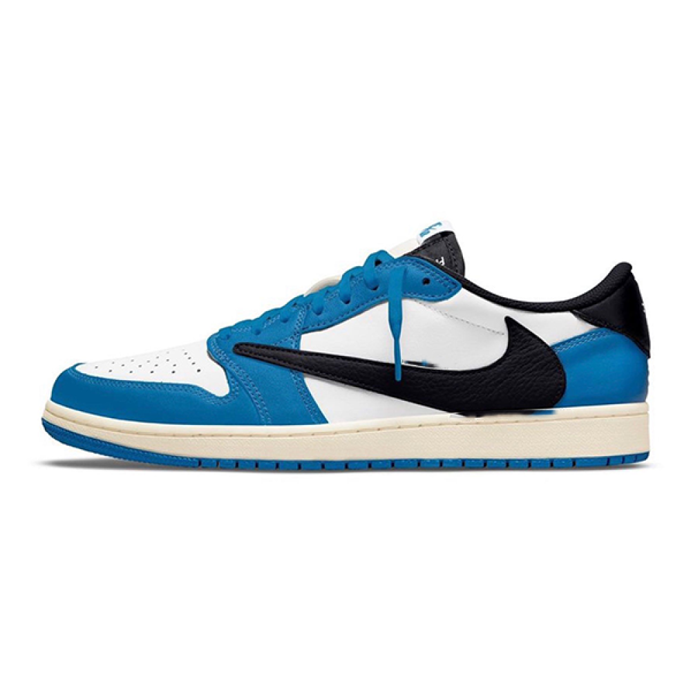 Air Jordan 1 x Travis Scott Unisex Sneakers Navy Blue