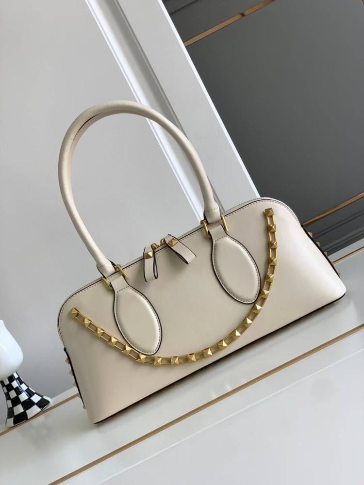 BB Valentino East West White Top Handle Bag - E-SEVEN STORE