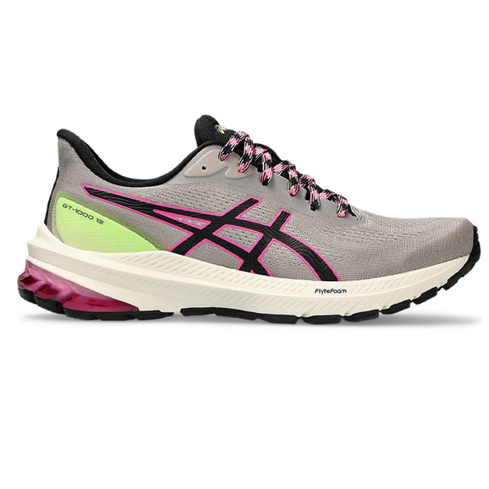 アシックスGT 1000 12 美品 ASICS GT-1000 12 Women's Running Sneaker - Grey with Pink
