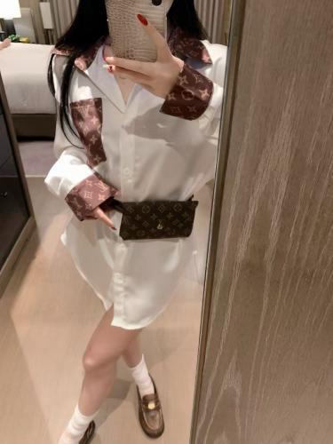 Louis Vuitton Women's Classic White Logo Shirt - E-SEVEN STORE