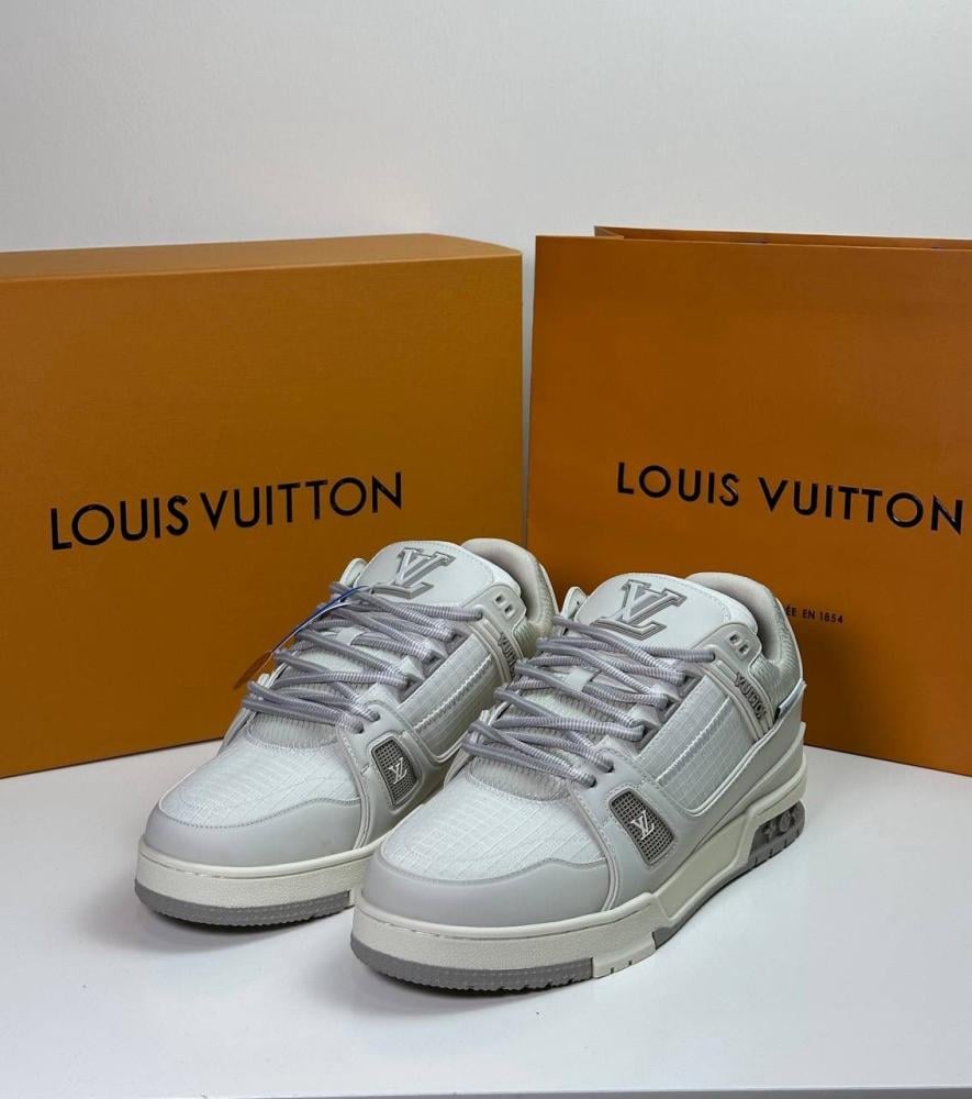 Louis Vuitton LV Trainer Men's Sports Shoes, Gray